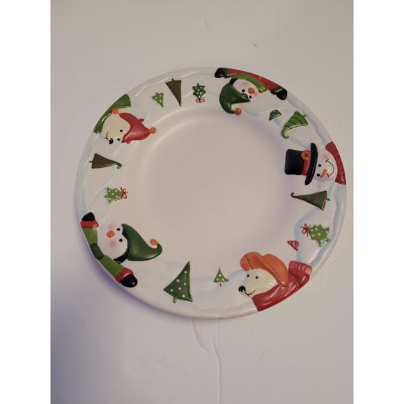 Yankee Candle North Pole Themed Plate for Large Shade Snowman Penguin Polar Bear - Picture 2 of 8